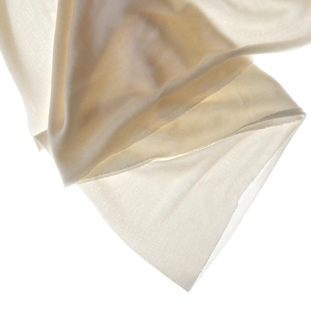 Zijde single tricot wit