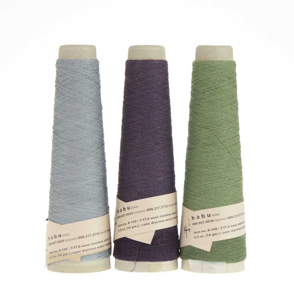 Habu Wol/roestvrijstaal garen