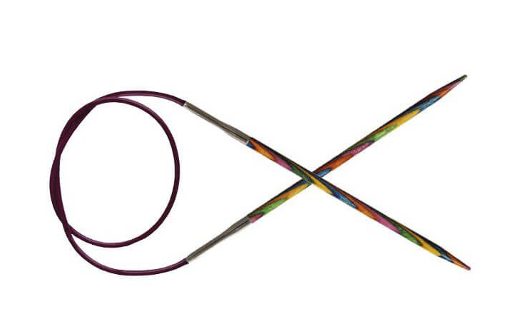 Rondbreinaalden/-punten 8 mm. vaste kabel KnitPro