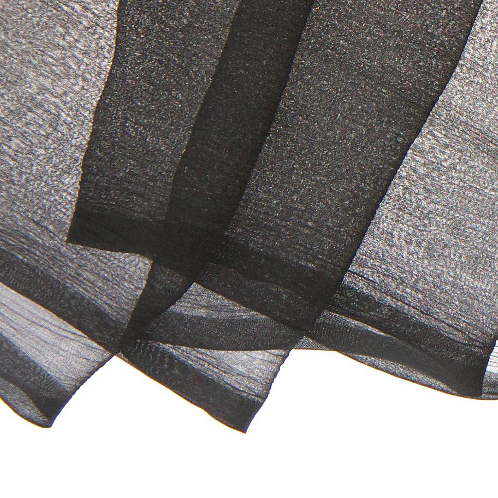 Crinkle Chiffonzijde 4,5 zwart