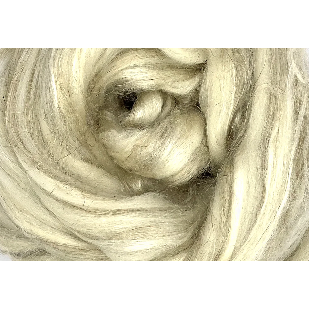 Merinowol met tussahzijde en linnen