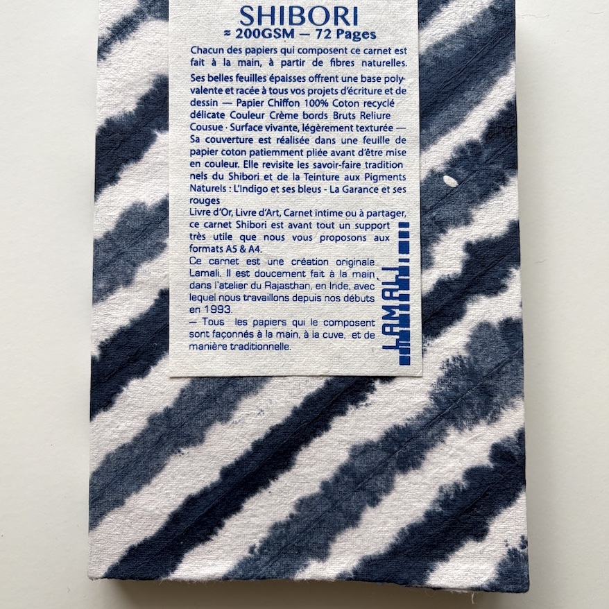 Lamali Shibori boek handgeschept papier 