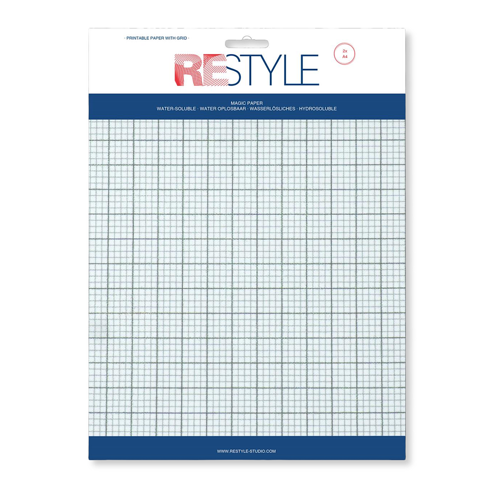 Wateroplosbaar Borduurpapier A4 ruitjes